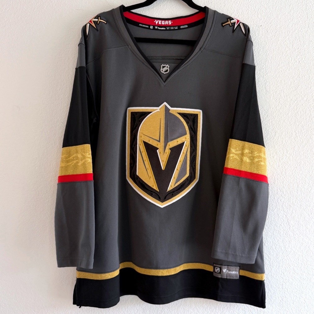 Fanatics Vegas Golden Knights NHL Jersey Womens 2XL Breakaway Grey VGK Hockey